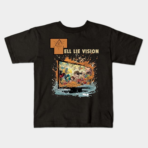 Tell Lie Vision Kids T-Shirt by FrogandFog